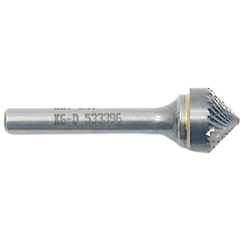 Fraise conique pointue, 1/2" dia., 1/4" Tige, 1/4" Prof. de la coupe Kelford