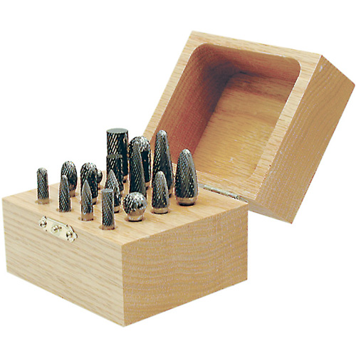 CBK-16 Carbide Bur Set in Wooden Box, 16 Pieces Kelford