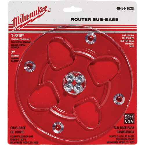 Clear 7" Diameter 1-3/16" Center Hole Sub-Base Kelford