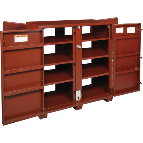 Armoire &agrave; tablettes Jobsite, Acier, 63,7 pi³, Rouge Kelford