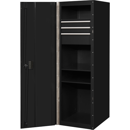 Armoire lat&eacute;rale s&eacute;rie RX, 3 tiroirs, 19" la x 25" p x 61" h, Noir Kelford