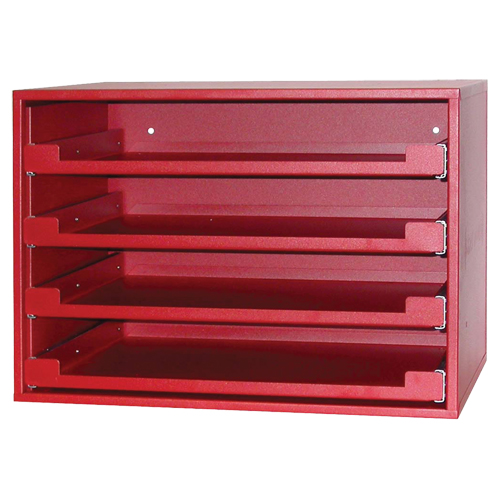 Compartment Rack, 15" D x 21" W x 15" H, Red Kelford