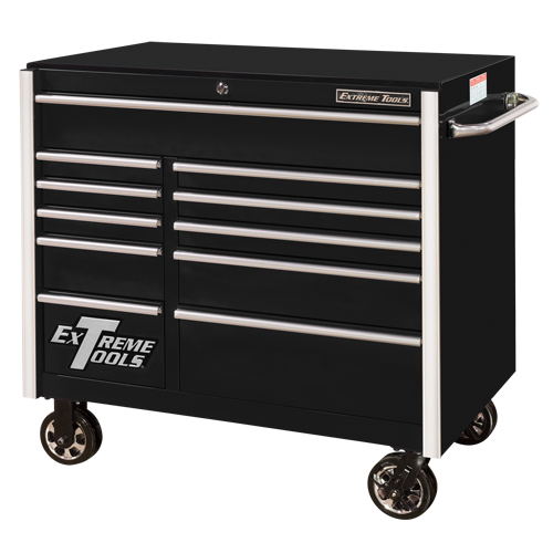 Armoire roulante pour outils s&eacute;rie RX, 11 tiroirs, 41-1/2" la x 25-1/2" p x 40-1/2" h, Noir Kelford