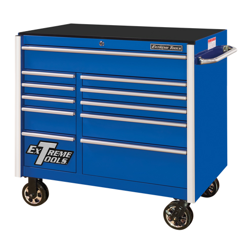 RX Series Rolling Tool Cabinet, 11 Drawers, 41-1/2" W x 25-1/2" D x 40-1/2" H, Blue Kelford