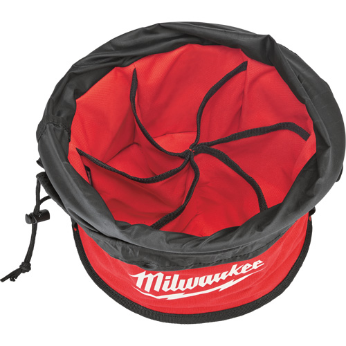 Sac range-tout style parachute, 11-4/5" lo x 11-4/5" la x 11" h, Nylon, Noir/Rouge Kelford