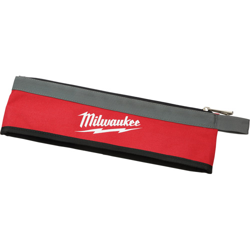 Multi-Size Zipper Pouches - Set of 3, Canvas, 3 Pockets, Black/Red Kelford