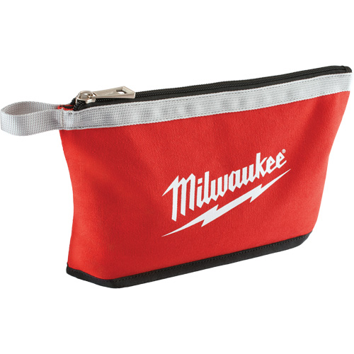 Coloured Zippered Pouches - Set of 3, Canvas, 3 Pockets, Black/Red Kelford