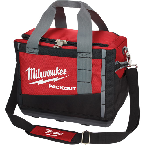 Packout Tool Bag, Ballistic Nylon, 2 Pockets, Black/Red Kelford
