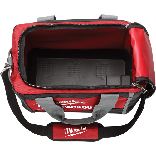 Packout Tool Bag, Ballistic Nylon, 2 Pockets, Black/Red Kelford