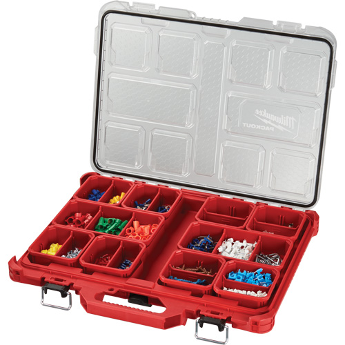 Organisateur profil&eacute; Packout, 19-3/4" x 16-2/5" x 2-1/2", Noir/Rouge Kelford