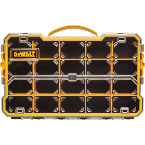 Organisateur avec compartiments PRO, 11" la x 17-5/8" p x 2-7/8" h, Noir/Jaune Kelford