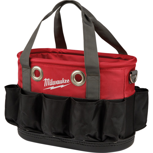 Utility Oval Bag, Ballistic Nylon, 24 Pockets, Black/Red Kelford