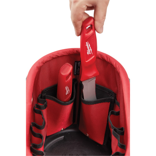 Aerial Utility Oval Bag, Ballistic Nylon, 14 Pockets, Black/Red Kelford