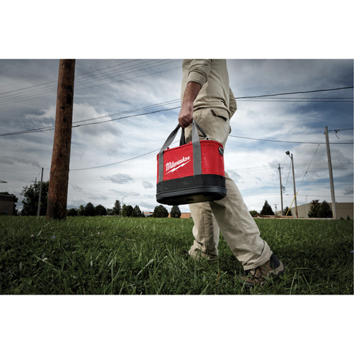 Aerial Utility Oval Bag, Ballistic Nylon, 14 Pockets, Black/Red Kelford