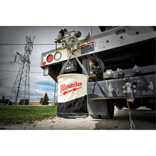 Seau &agrave; outils tout usage, 11-4/5" lo x 11-4/5" la x 14-3/5" h, Toile, Beige/Noir Kelford