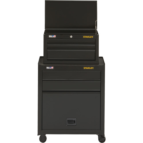 100 Series Tool Chest & Cabinet, 5 Drawers, 26-1/2" W x 14" D x 43-1/2" H, Black Kelford
