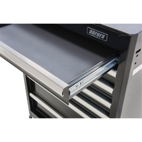Industrial Tool Cart, 7 Drawers, 27" W x 18-3/4" D x 39" H, Black Kelford