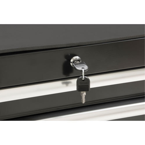 Industrial Tool Cart, 7 Drawers, 27" W x 18-3/4" D x 39" H, Black Kelford