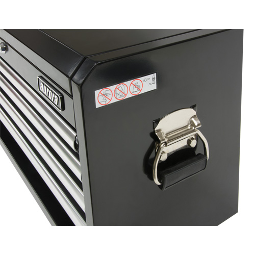 Industrial Tool Chest, 26" W, 4 Drawers, Black Kelford