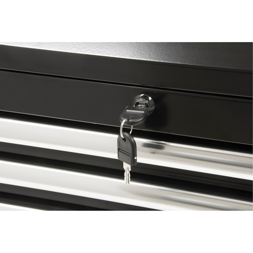 Industrial Tool Chest, 26" W, 4 Drawers, Black Kelford
