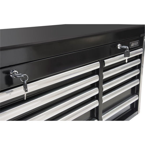 Industrial Tool Chest, 41" W, 10 Drawers, Black Kelford