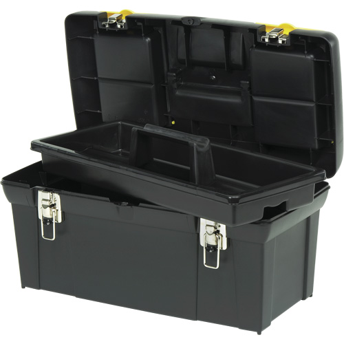 Coffre &agrave; outils avec plateau de s&eacute;rie 2000, 24" la x 11-1/4" p x 11" h, Noir/Jaune Kelford