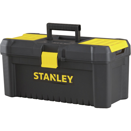 Coffre &agrave; outils avec plateau Essential, 16" la x 8" p x 7-3/10" h, Noir/Jaune Kelford