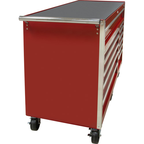Industrial Tool Cart, 12 Drawers, 56" W x 24-1/2" D x 38-1/8" H, Red Kelford
