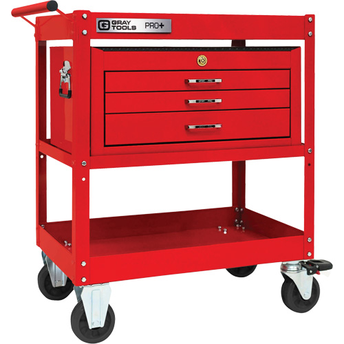 PRO+ Series Heavy-Duty Utility Cart with Intermediate Chest, 2 Tiers, 30-1/5" x 38-1/3" x 19-1/2" Kelford
