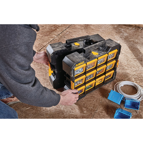 Organisateur Flip-Bin, 3-7/8" la x 17-3/4" p x 13-7/8" h, Noir/Jaune Kelford