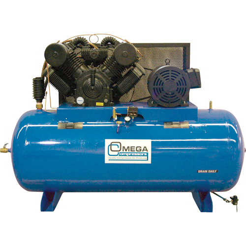 Industrial Series Air Compressors - Horizontal Compressor - Two Stages, 200 Gal. (240 US Gal) Kelford