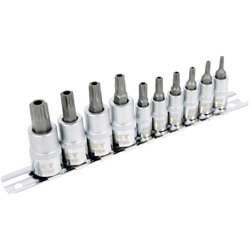 Jeu de douilles antiviol TORX 1/4" & 3/8" SS1438-10TB 10 mcx Kelford