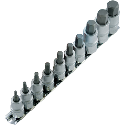 Jeu de douilles m&eacute;triques HSW3812-10M, Hexagonale, Prise 1/2"/3/8", 10 mr Kelford