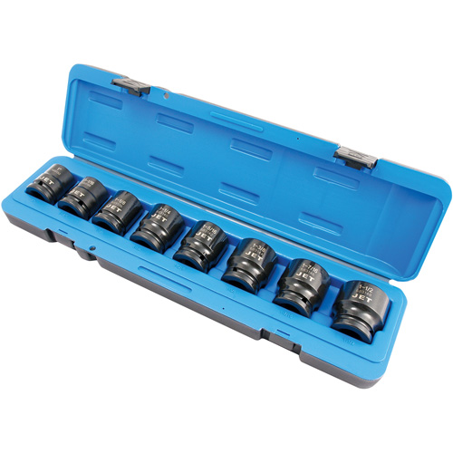 Jeu de douilles SAE PS834, 8 Mcx, Chocs, Prise de 3/4" Kelford