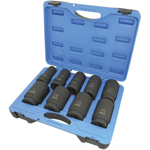 Jeu de douilles SAE &agrave; 6 pans PS901D, 9 Mcx, Chocs, Prise de 1", Profond Kelford