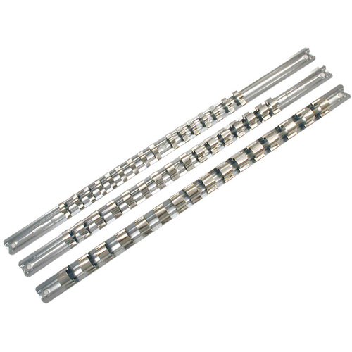 Rail porte-douilles &agrave; entraînement 1/4" SCH-14 avec 16 attaches de retenue Kelford