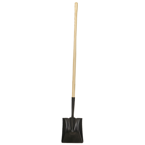 Square-Point Shovel, Wood, Tempered Steel Blade, Straight Handle, 49-1/2" Long Kelford
