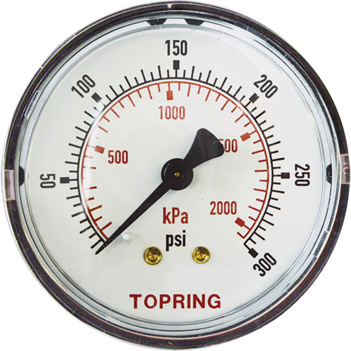 Manom&egrave;tre de rechange,  2", 0 - 175 psi, Fixation arri&egrave;re, Analogique Kelford