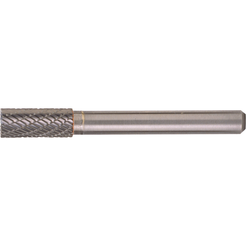 Solid Carbide Burrs - Cylinder Shape with No End Cut, SA-5, 1/2" Dia., 1/4" Shank Kelford