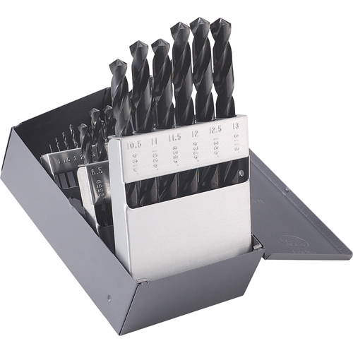 CLE-LINE Drill Sets, 25 Pieces, High Speed Steel Kelford