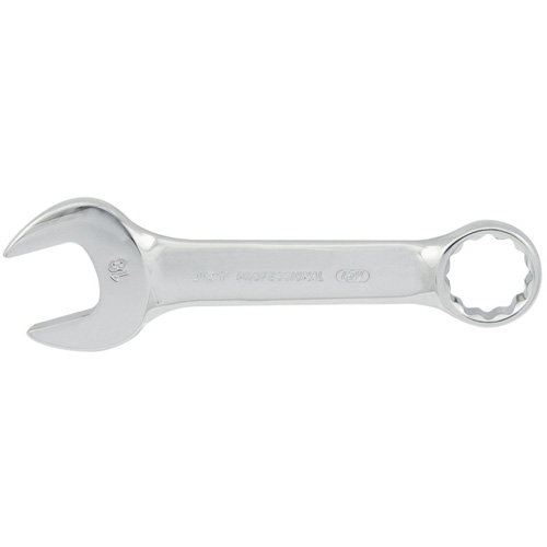 Fully Polished Stubby Combination Wrench, 12 Point, 10 mm, Chrome Finish Kelford