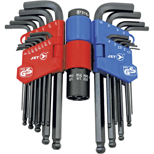 JBHK-22SM Ball Nose Hex Key Set, 22 Pcs., Metric & Imperial Kelford