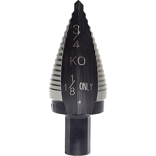 Step Drill Bit, 1-1/8" - 1-1/8" , 5/32" Increments, High Speed Steel Kelford