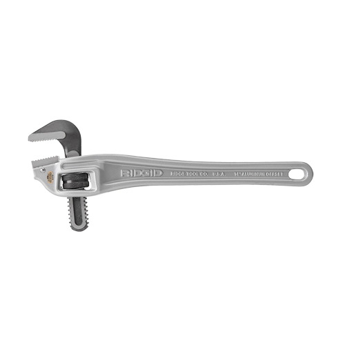 Off-Set Pipe Wrench, 2" Jaw Capacity, 14" Long Kelford