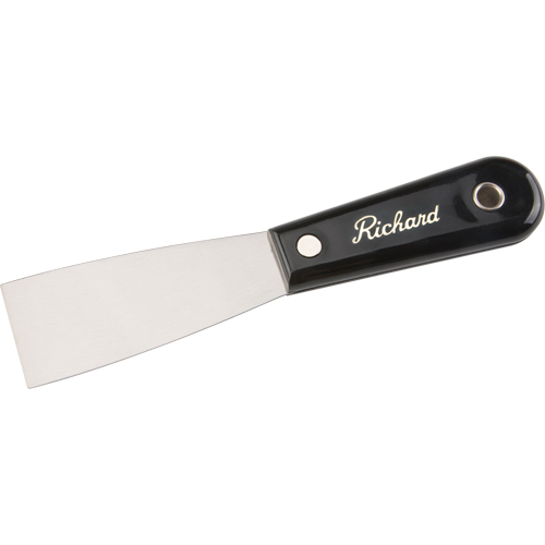 Putty Knife Stiff, Steel Blade, 1-1/2" Wide, Polypropylene Handle Kelford