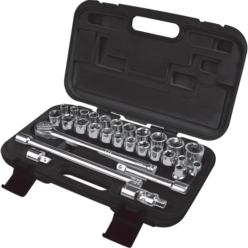Jeu de douilles SAE/m&eacute;triques, 29 Mcx, Prise de 1/2" Kelford