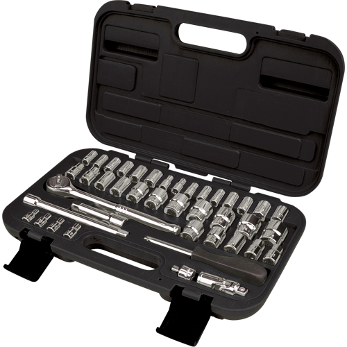 Jeux de douilles SAE/m&eacute;triques 1/4" et 3/8", 41 Mcx Kelford