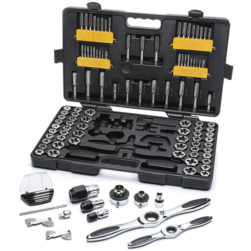 SAE/Metric Ratcheting Tap & Die Set, 114 Pieces Kelford