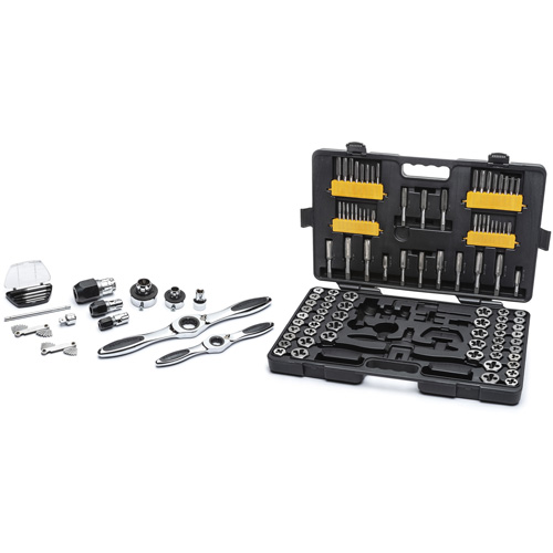 SAE/Metric Ratcheting Tap & Die Set, 114 Pieces Kelford