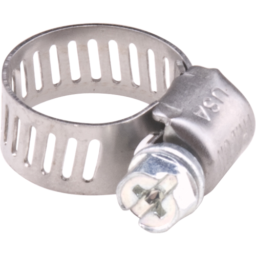 Colliers de serrage pour tuyaux - Collier de serrage en acier inoxydable & vis zingu&eacute;e, Dia. min 1/5", Dia. max 5/8" Kelford